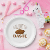 All About That Baste Quote Creative Minimal Style ペーパープレート (パーティー)