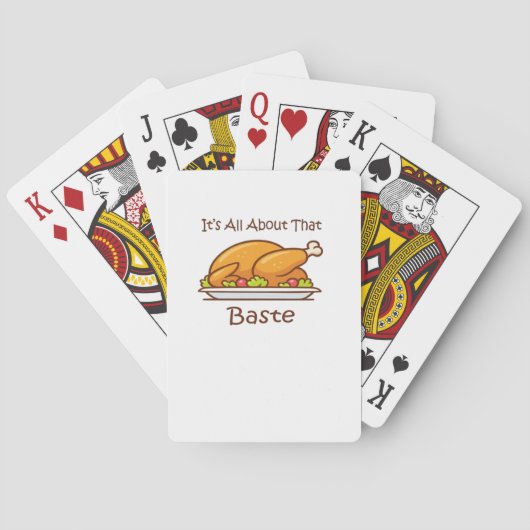 All About That Baste Thanksgiving Trendy Aesthetic トランプ (裏面)