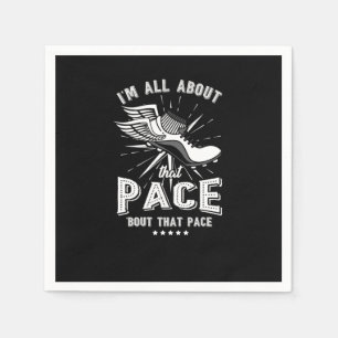 All About That Pace Track Field Runner Triathleet スタンダードカクテルナプキン