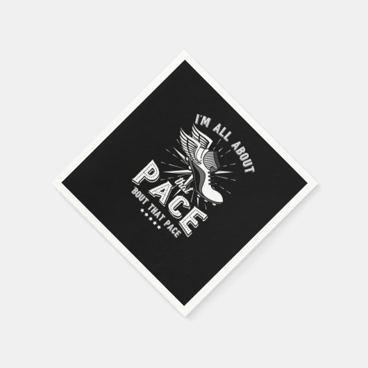 All About That Pace Track Field Runner Triathleet スタンダードカクテルナプキン (角)