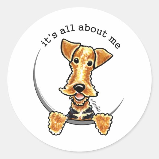 All About the Airedale Terrier ラウンドシール (正面)