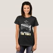 All About the Vibes Vibraphone Jazz Catミュージシャン Tシャツ (正面フル)