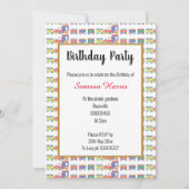 All About Trains誕生日 招待状 (正面)