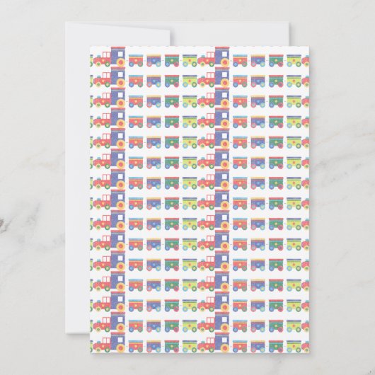 All About Trains誕生日 招待状 (裏面)