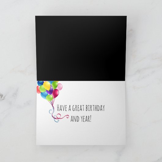 All About You Neon Sign誕生日 カード (内部)