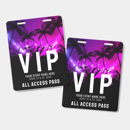 All Access Pass Event VIP バッジ (正面＆裏面)