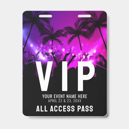 All Access Pass Event VIP バッジ (裏面)