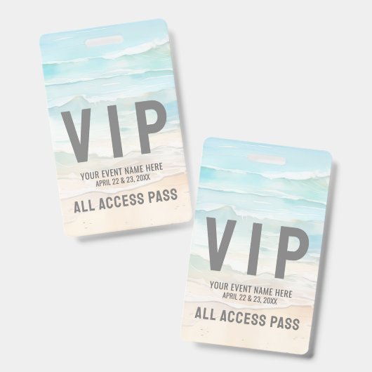 All Access Pass Event VIP バッジ (正面＆裏面)