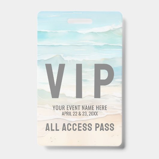All Access Pass Event VIP バッジ (裏面)