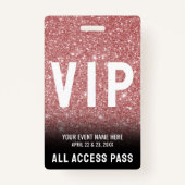 All Access Pink Rose金ゴールドVIP バッジ (裏面)