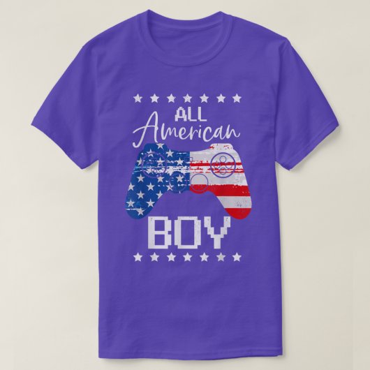 All American おもしろい Boys 4th July Son Video Game U Tシャツ (デザイン正面)