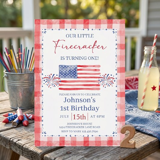 All American 1st Birthday Invitation 招待状