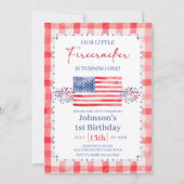 All American 1st Birthday Invitation 招待状 (正面)