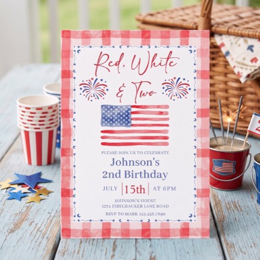 All American 2nd Birthday Invitation 招待状