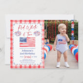All American 2nd Birthday Photo Invitation 招待状 (正面)