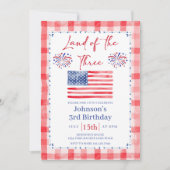 All American 3rd Birthday Invitation 招待状 (正面)