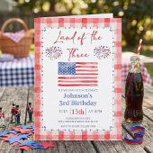 All American 3rd Birthday Invitation 招待状