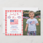 All American 3rd Birthday Photo Invitation 招待状 (正面)