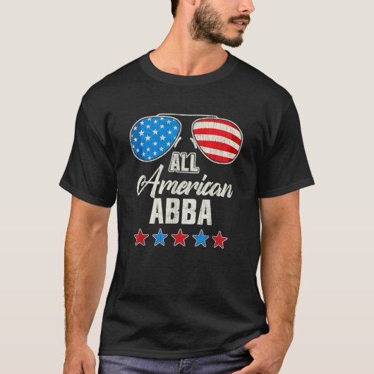 All American Abba 4th Of 7月ファミリーマッチングソン Tシャツ (正面)