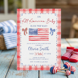 All American Baby Shower Invitation 招待状
