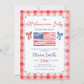 All American Baby Shower Invitation 招待状 (正面)
