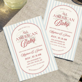 All American Baby Shower Invite, Patriotic Fourth  招待状