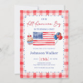 All American Birthday Invitation 招待状 (正面)