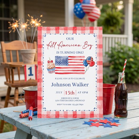 All American Birthday Invitation 招待状
