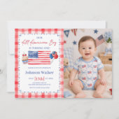All American Birthday Photo Invitation 招待状 (正面)