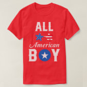All American Boy 4th of 7月 Tシャツ (デザイン正面)