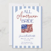All American Bride Bachelorette Invitation 招待状 (正面)