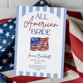 All American Bride Bachelorette Invitation 招待状