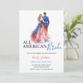 All American Bride Bridal Shower Invitation 招待状 (スタンド正面)