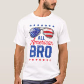 All American Bro 4th Of 7月メンズファミリーマッチングS Tシャツ (正面)