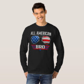 All American Bro 4th Of July USA Sunglasses Family Tシャツ (正面フル)