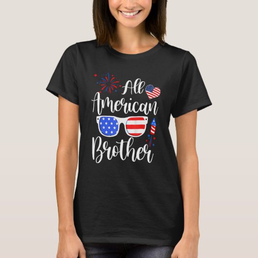 All American Brother 4th Of July Memorial Day Matc Tシャツ (正面)