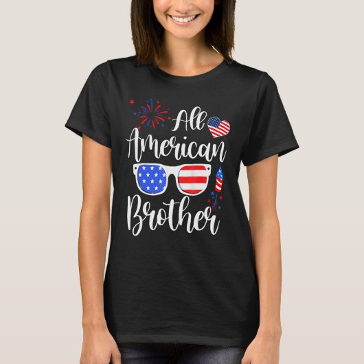 All American Brother 4th Of July Memorial Day Matc Tシャツ (正面)