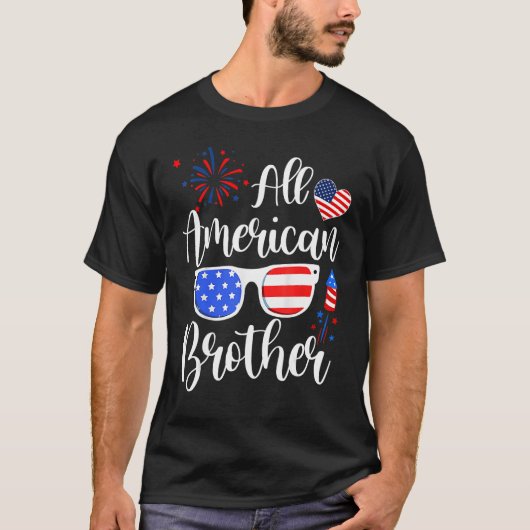 All American Brother 4th Of July Memorial Day Matc Tシャツ (正面)
