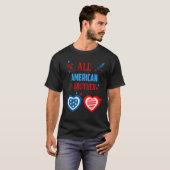 All American Brother 4th Of July Memorial Day Matc Tシャツ (正面フル)