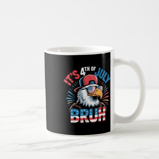 All American Bruh 4th Of July Boys Kids Patriotic コーヒーマグカップ (右)