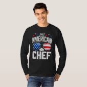 All American Chef 4th Of July American Flag Tシャツ (正面フル)