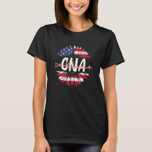 All American Cna Life American Flag 4Th Of July Su Tシャツ