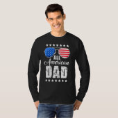 All American Dad 4th of July Father's Day Sunglass Tシャツ (正面フル)