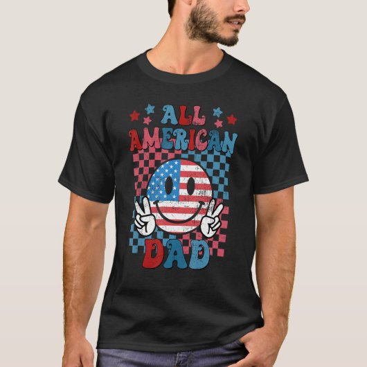 All American Dad Matching Family 4th of July Ameri Tシャツ (正面)