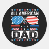 All American Dad Sticker ラウンドシール (正面)