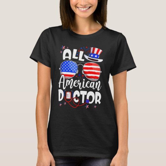 All American Doctor Four Of July Men Tシャツ (正面)