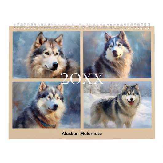 All-American Dog Breeds 4 Per Page Custom Photo カレンダー (カバー)