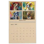 All-American Dog Breeds 4 Per Page Custom Photo カレンダー (3月 2027)