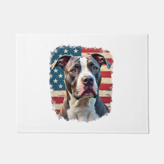 ALL AMERICAN DOG-lovers pit bul (2) ドアマット