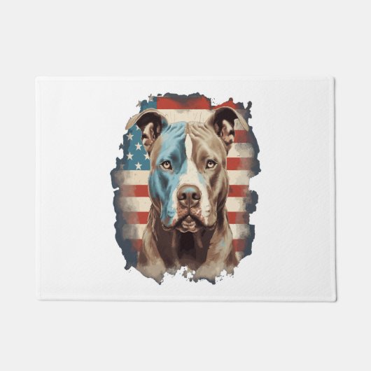 ALL AMERICAN DOG-lovers pit bull 1 ドアマット (正面)